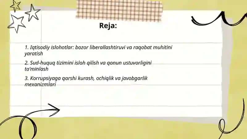 Yangi O'zbekistonda Shavkat Mirziyoyev islohotlari 2