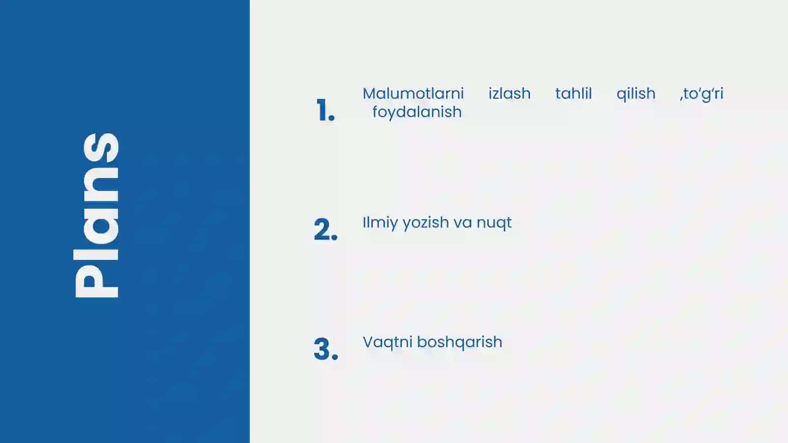 Akademik koʻnikmalar va kasbiy komtentlik faniga kirish 2
