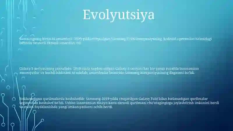 Samsung Rivojlanishi 2