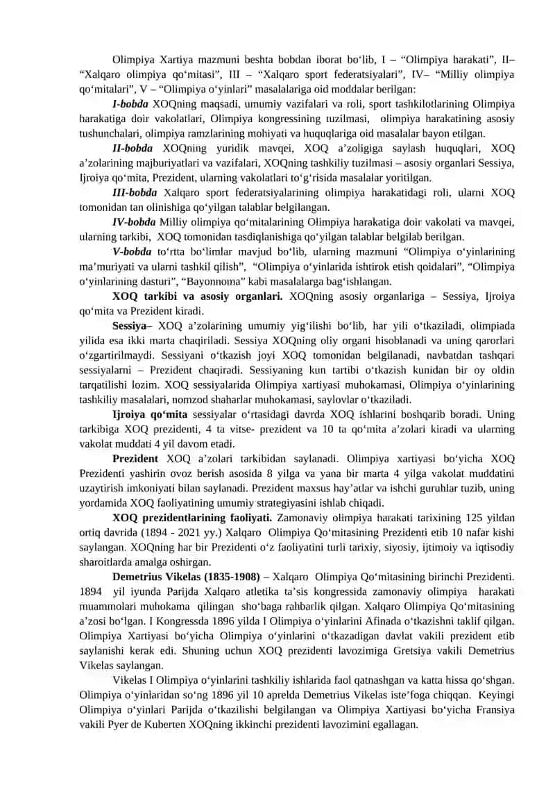 XALQARO OLIMPIYA TIZIMI 2