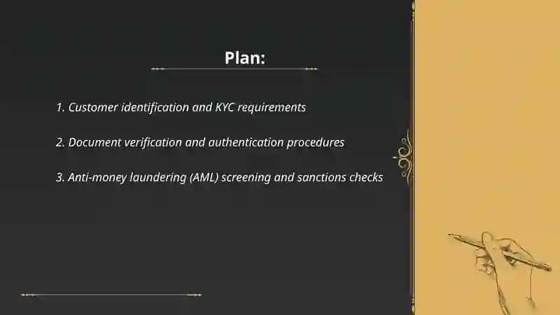 Procedure for opening and maintaining customer accounts 2