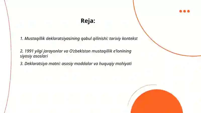 Mustaqillik deklaratsiyasi qabul qilinishi va uning tarixiy ahamiyati 2