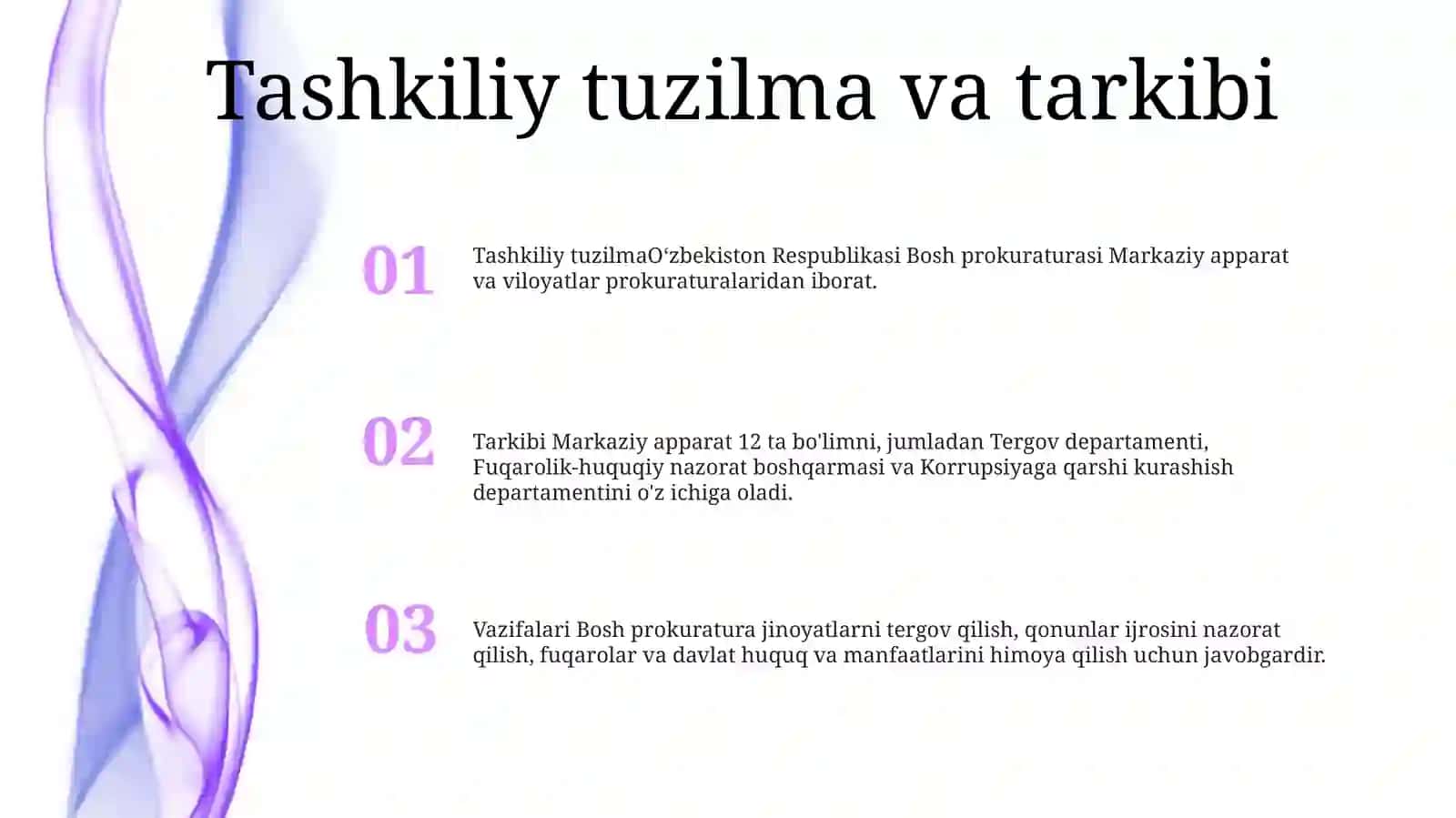 OʻZbekiston Respublikasi Prokuratura Organlari 2