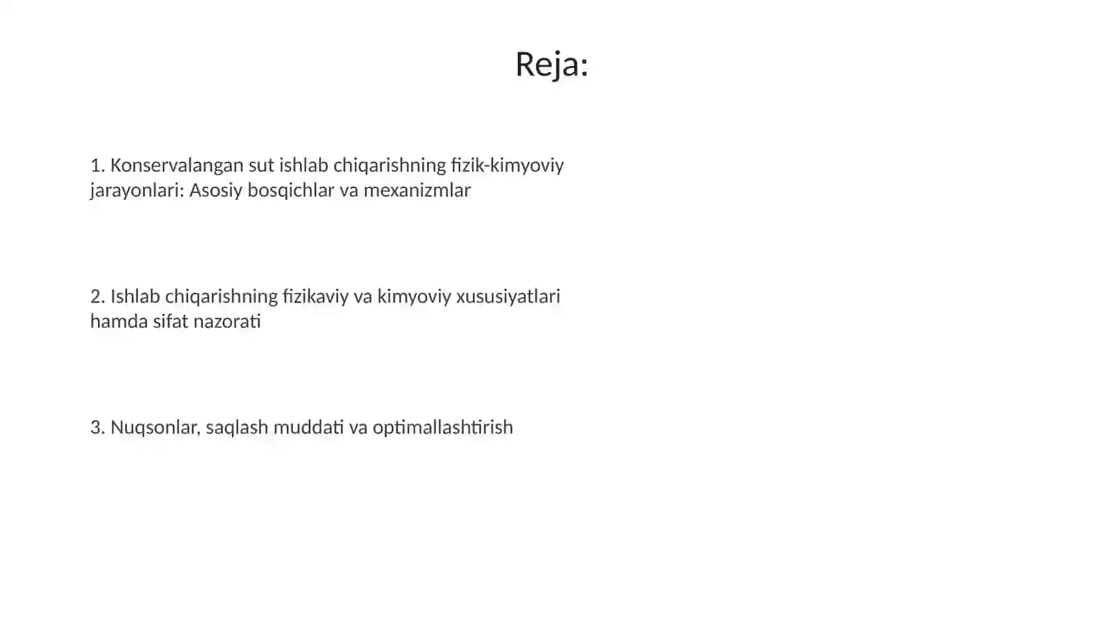 Sut konservalari ishlab chiqarishdagi fizik-kimyoviy jarayonlar 2