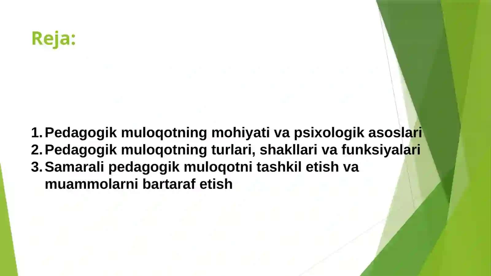 Pedagogik faoliyatda muloqot 2