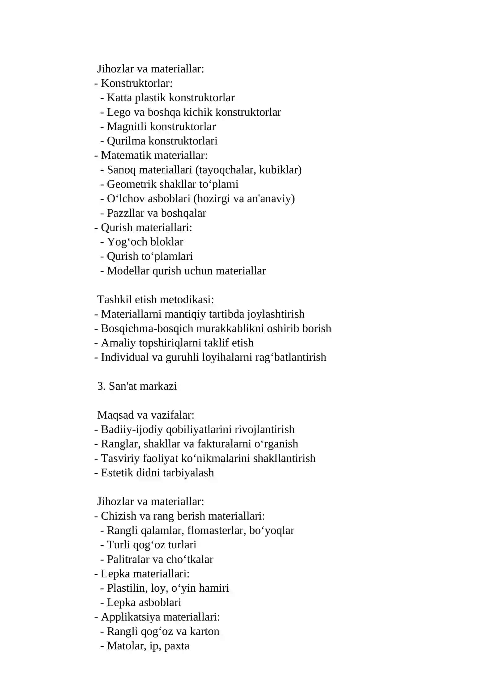 Maktabgacha ta'lim tashkilotlarida rivojlantiruvchi markazlarda ta’limiy faoliyatni tashkil etish 2