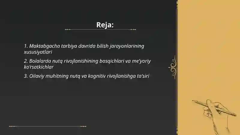 Maktabgacha tarbiya davrida bilish jarayonlari va nutqning rivojlanish qonuniyatlari 2