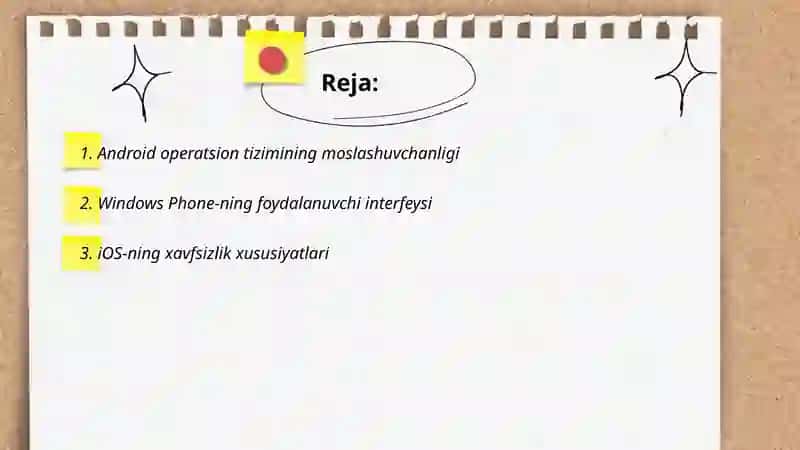 Android, Windows va iOS mobil operatsion tizimlarining xususiyatlari 2