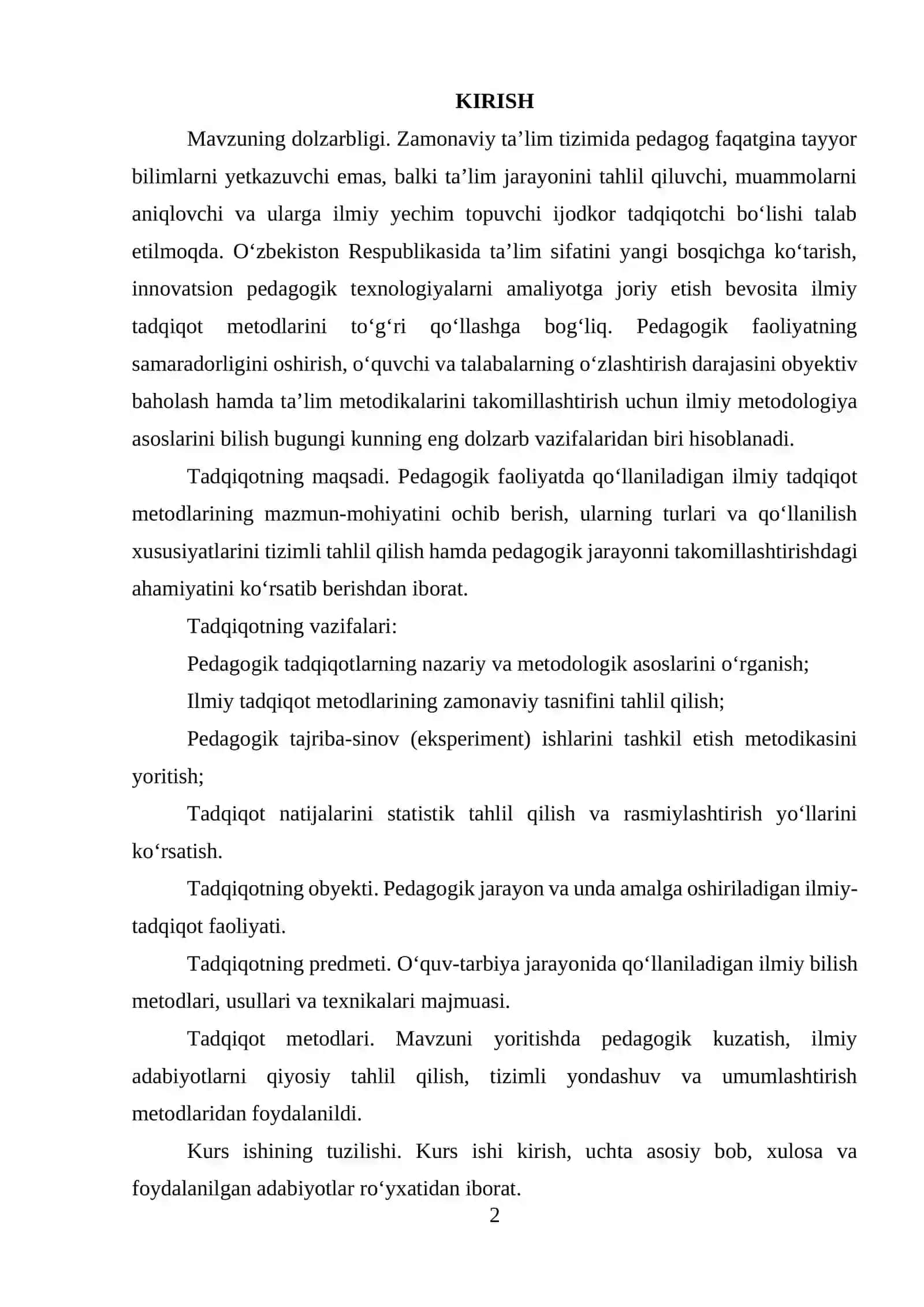 PEDAGOGIK FAOLIYATDA ILMIY TADQIQOT METODLARI 2