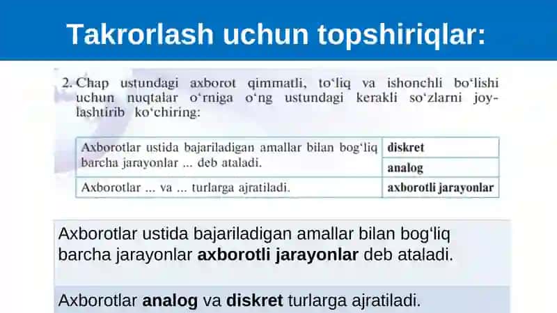 Axborotni kodlash usullari 2