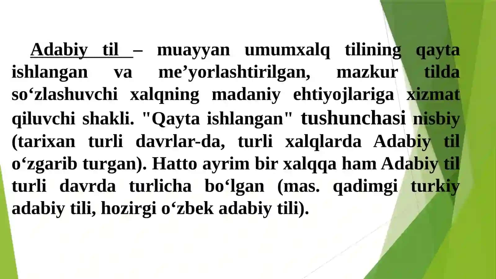Qaytaishlangan adabiy til 2
