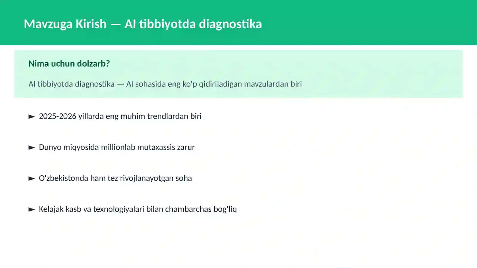 AI tibbiyotda diagnostika 2