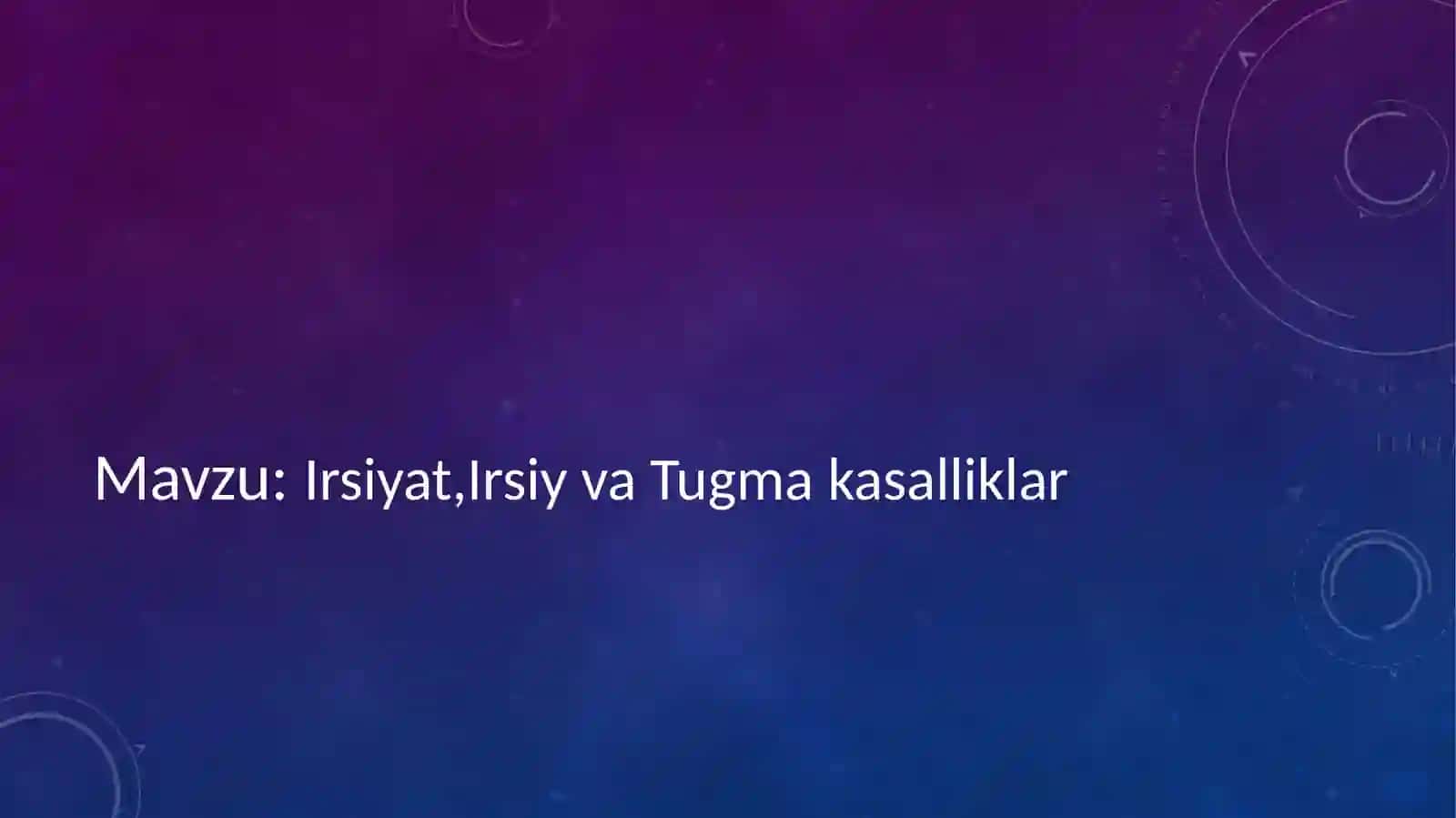 Hayvonlar patofiziologiyasi fanidan mustaqil ta'lim ishi 2