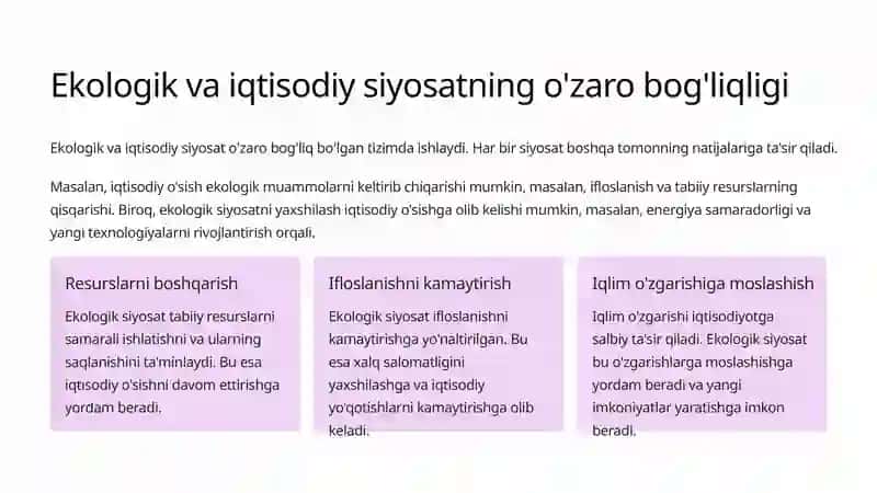 Ekologik va Iqtisodiy Siyosatni Amalga Oshirish Mexanizmlari 2