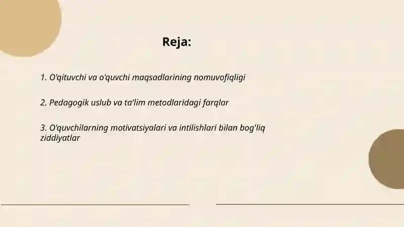 Pedagogik konfliktning asosiy manbalari 2
