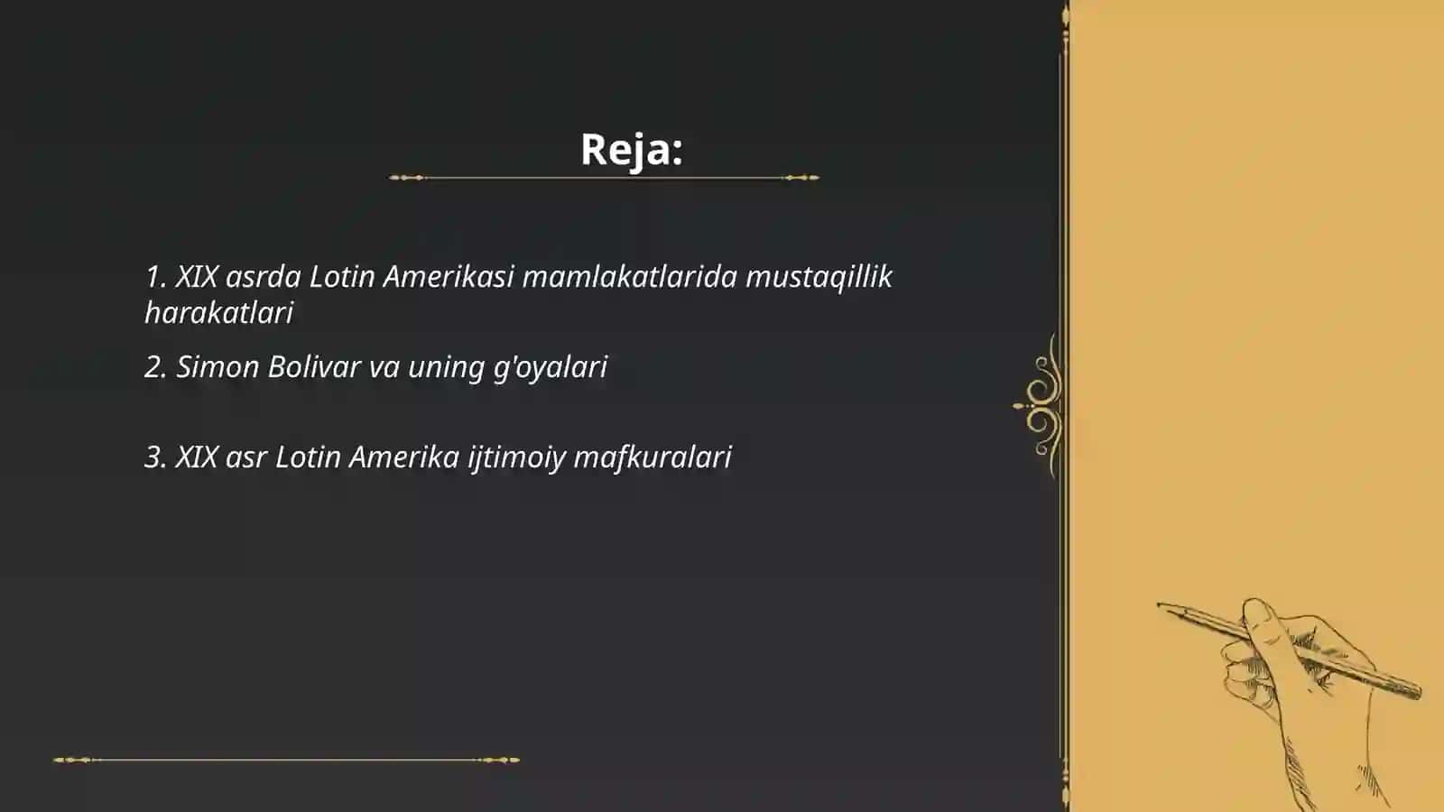XIX - XX asrda Lotin Amerikasi va Afrika mamlakatlarida siyosiy mafkuralar 2