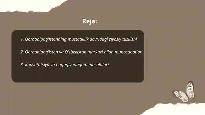 Qoraqalpog'iston Mustaqillik Davri 2