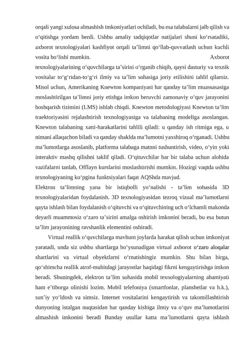 Fan va ta’lim jarayonida yangi axborot texnologiyalaridan foydalanish 2