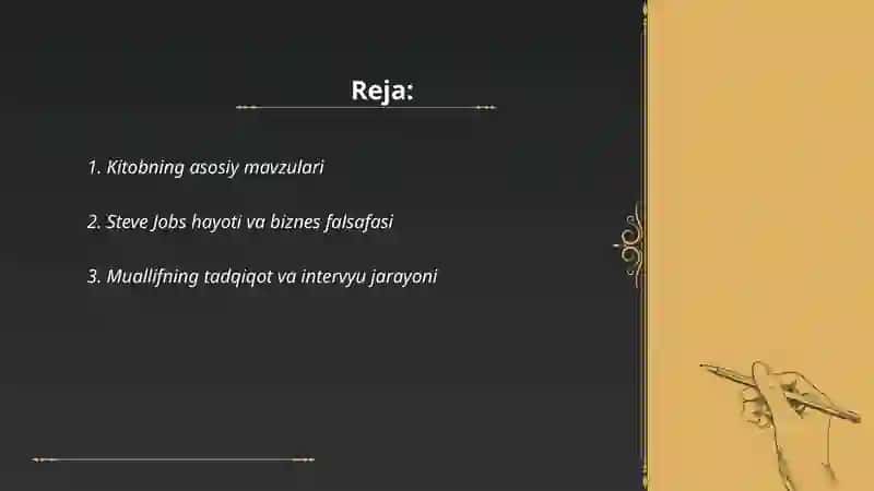 Steve Jobs,,Biznes haqida" kitobi haqida 2