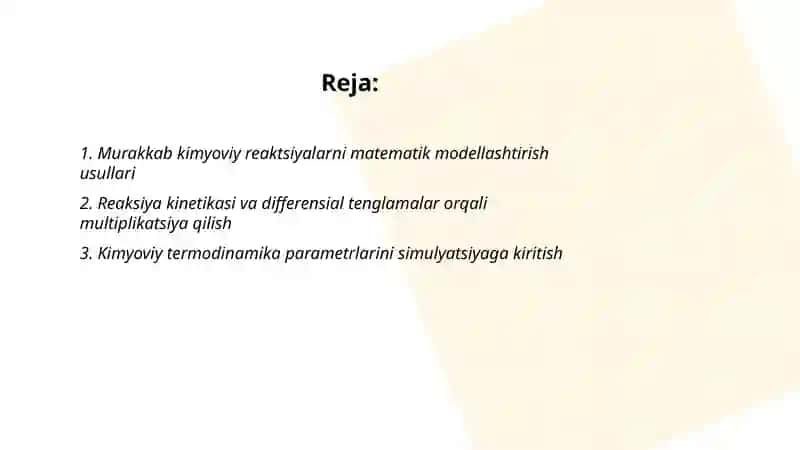 Murakkab kimyoviy jarayonlarni multiplikatsiya qilish va kompyuter darsi dasturiga kiritish 2