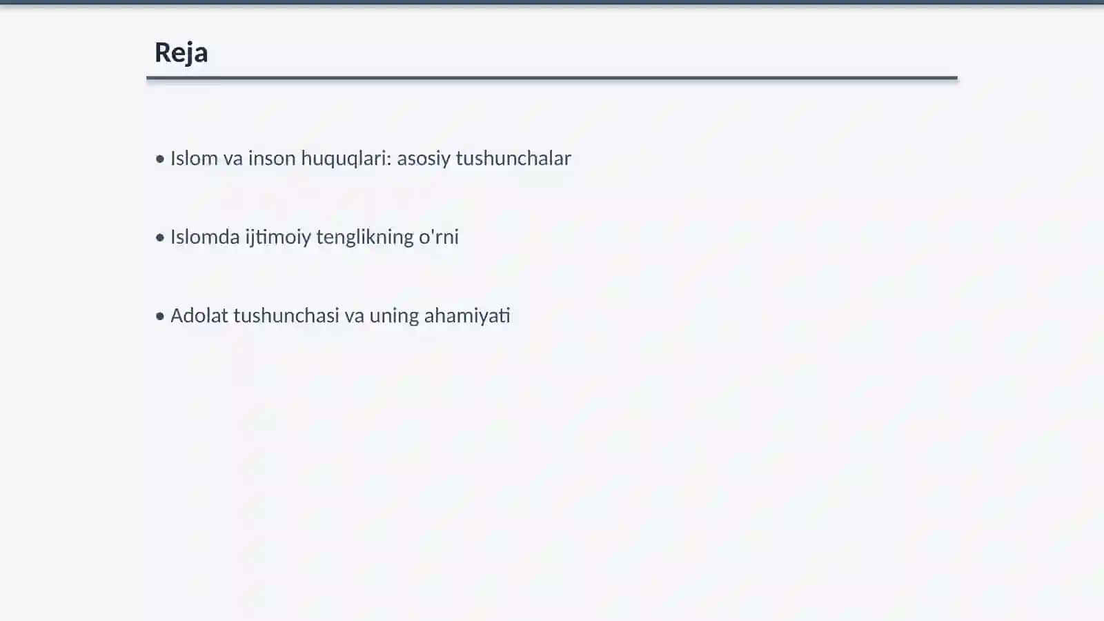 Islomda inson huquqlari himoyasi, ijtimoiy tenglik, adolat va tolerantlik 2