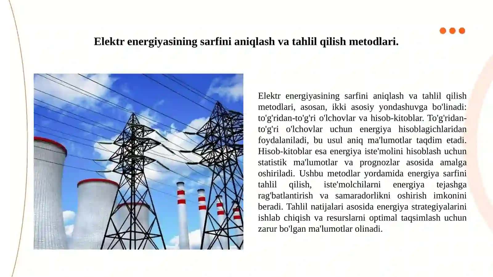 Elektr samaradorligi hisoblovchi dasturlar. 2