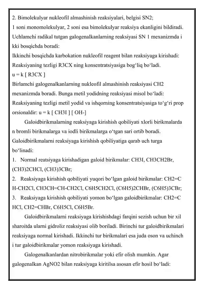 GALOGENLI BIRIKMALAR SINTEZI 2