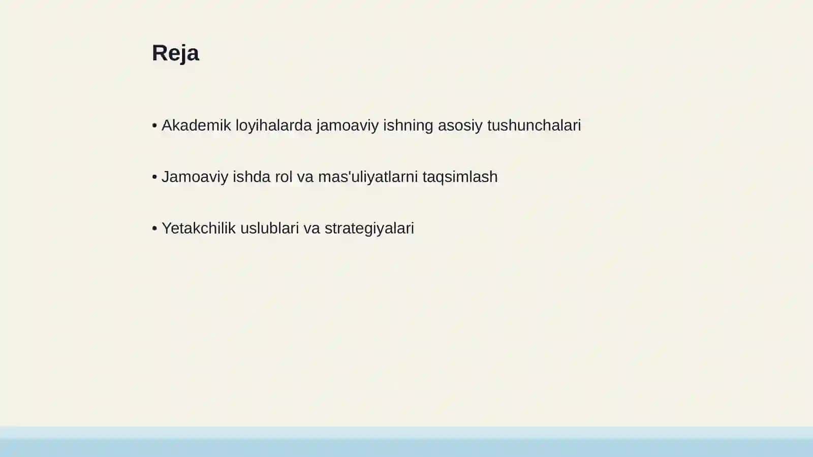 Akademik loyihalarda jamoaviy ish va yetakchilik 2