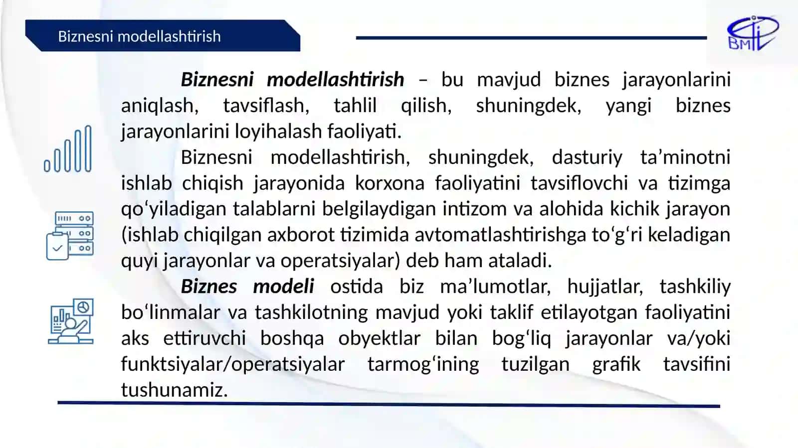 Biznes jarayonlarini modellashtirish metodologiyalari 2