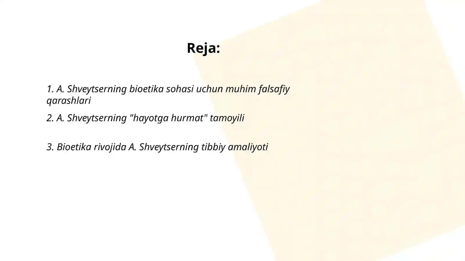 Bioetikaning rivojlanishida A.Shveytserning faoliyati va ilmiy ishlarining ahamiyati 2