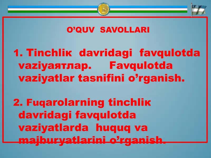 FV aholini shaxsiy muhofaza vositalari 2