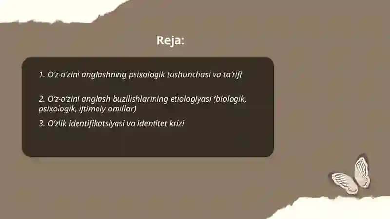 Shaxsda o'z-o'zini anglash psixologik muammo sifatida 2