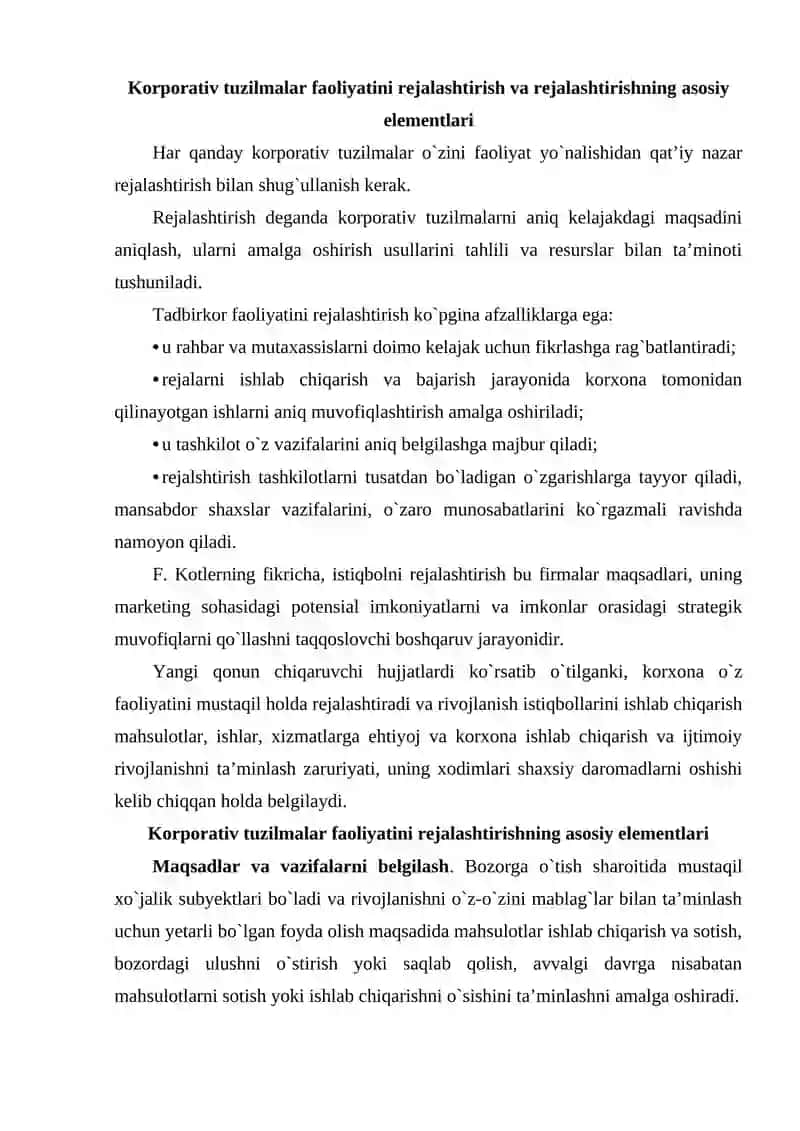 Korporativ faoliyati tartibga soluvchi davlat organlar 2