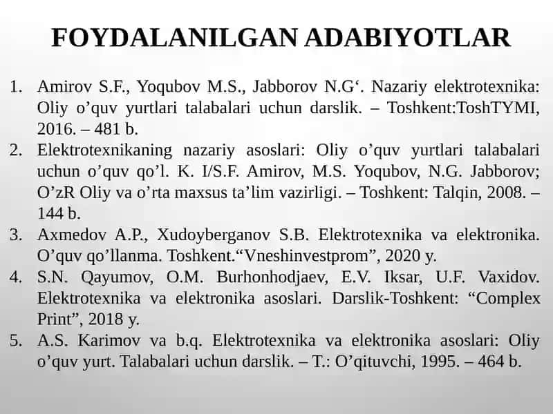 Elektrotexnikqurilmalarning quvvatkoeffitsiyenti 2