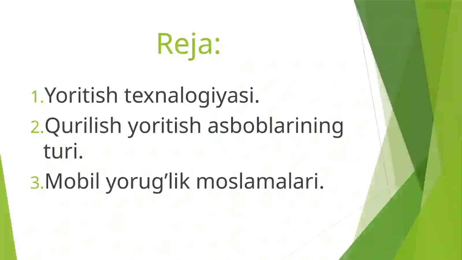Qurilishni yoritish texnalogiyasi 2