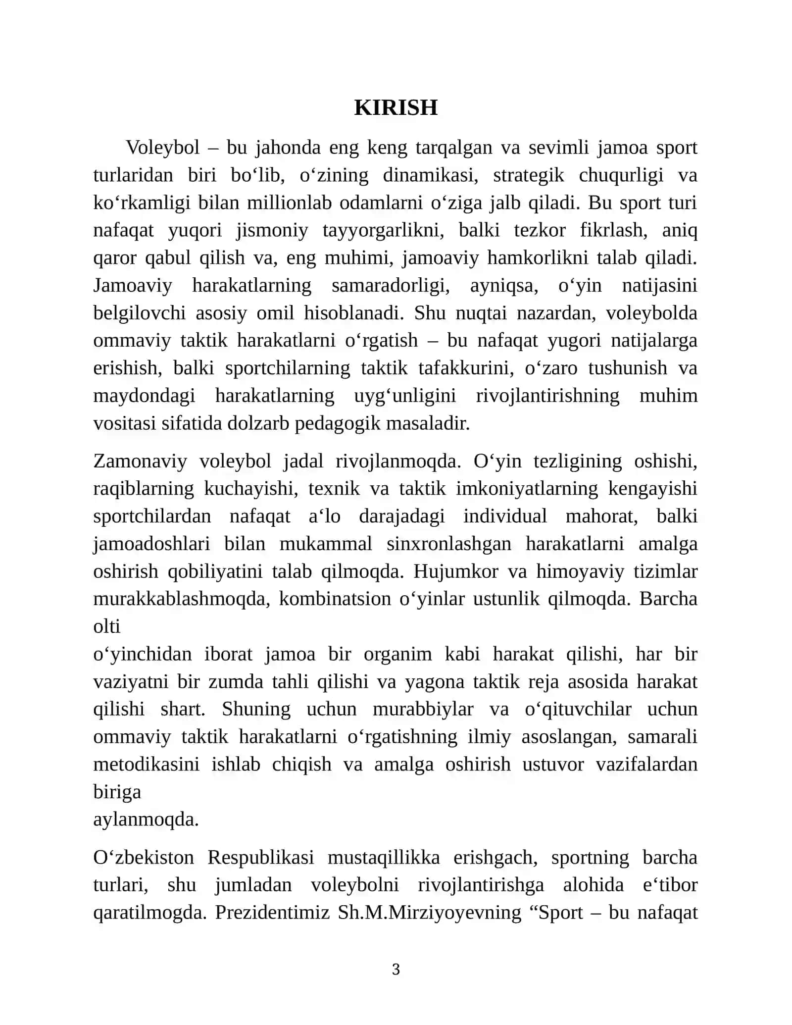 BOB. VOLEYBOLDA OMMAVIY TAKTIK HARAKATLARNI O‘RGATISH METODIKASI VA AMALIYOTDA QO‘LLASH 2