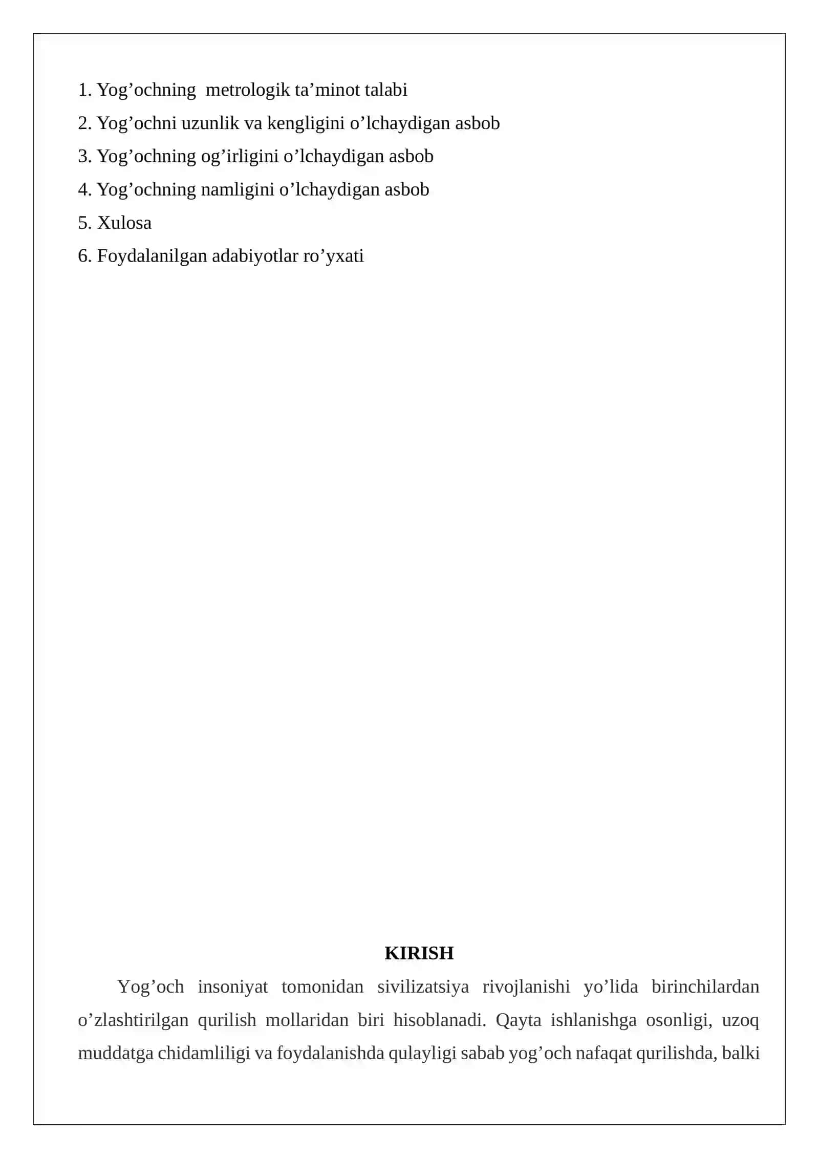 Qattiq yog’ochning texnik xususiyatlari va ularning qurilishda qo’llanilishi (GOST 2695-85) 2