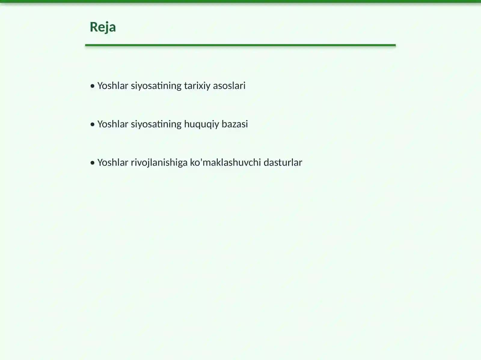 Yoshlar siyosatining tarixiy asoslari 2