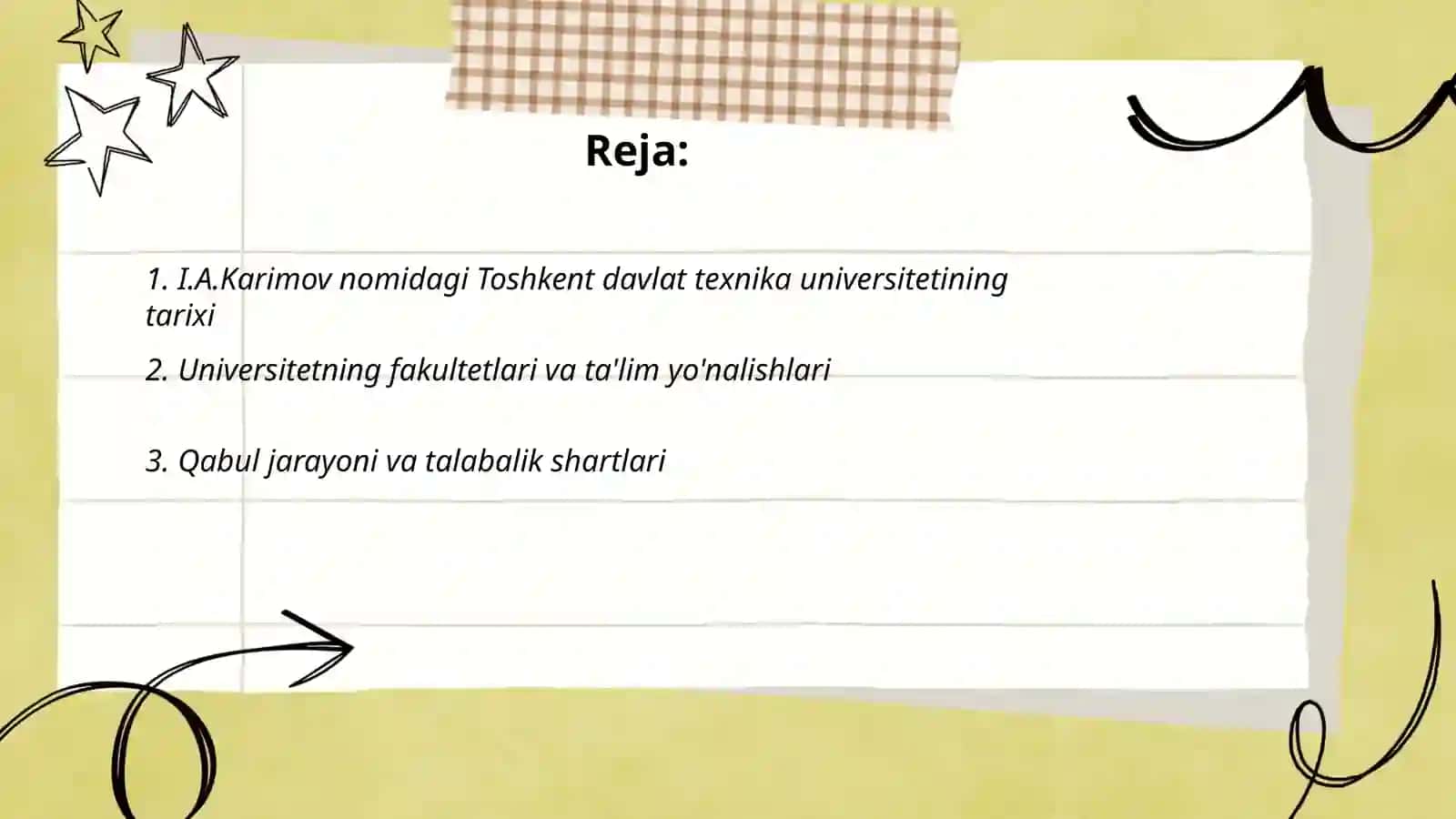 I.A.Karimov nomidagi Toshkent davlat texnika universiteti 2
