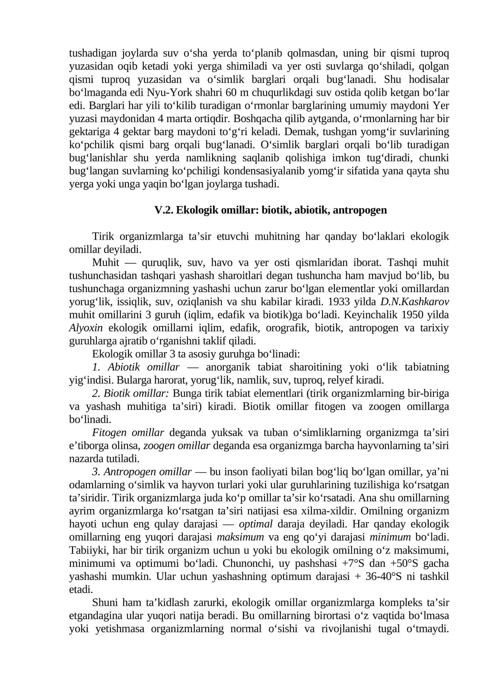 2-mavzu: Muhit va ekologik omillar. Ekologiya va inson sogʻligi 2