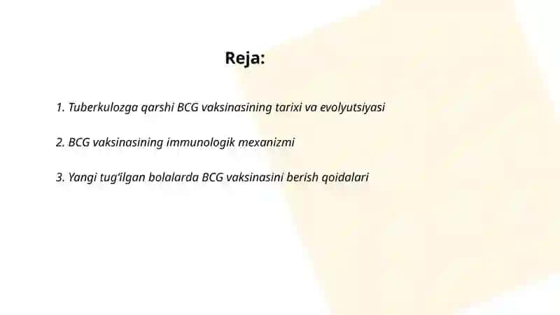 Tuberkulozga qarshi vaksinatsiya va revaksinatsiya 2