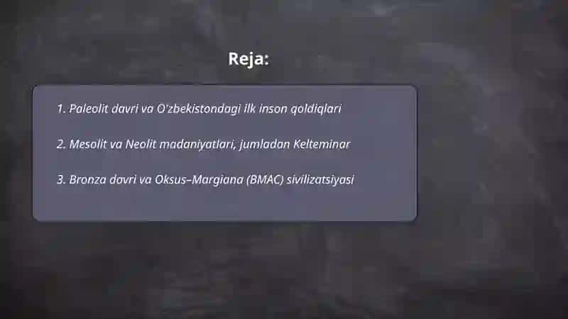 O'zbekistonning qadimgi tarixi. Sivilizatsiya 2