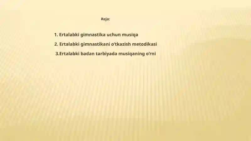 Ertalabkigimnastikani musiqa ostidao’tish 2