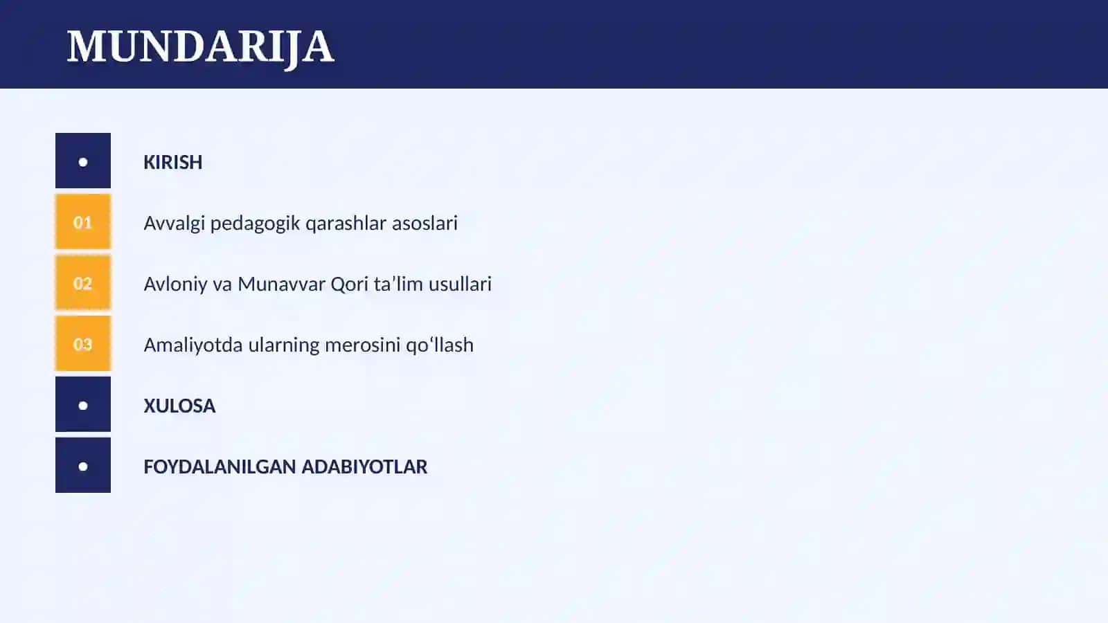 ABDULLA AVLONIY VA MUNAVVAR QORI ABDURASHIDXONOVLARNING PEDAGOGIK TA`LIMOTI 2