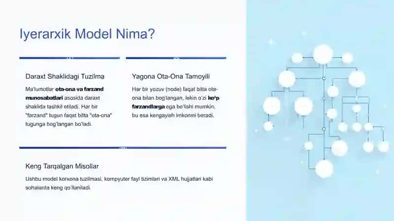 Iyerarxik Ma’lumotlar Modeli: Tuzilishi va Amaliyoti 2