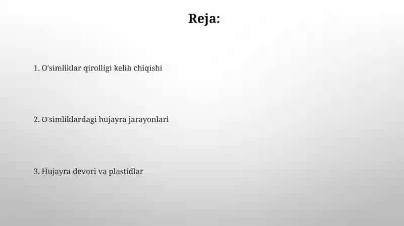 O'simlik hujayrasi tuzilishi 2