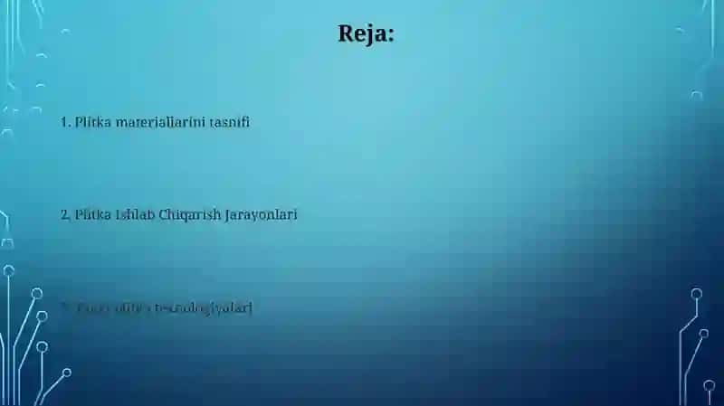 Plitka Ishlab Chiqarish Jarayonlari 2