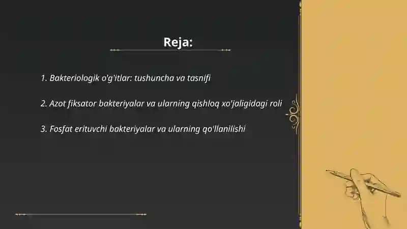 Bakteriologik o'g'itlar va ularning qo'llanilishi 2