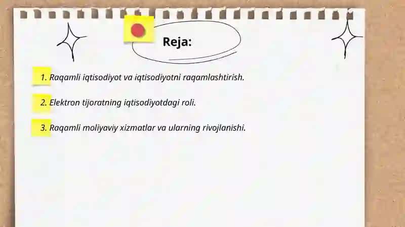 Raqamli iqtisodiyot va iqtisodiyotni raqamlashtirish 2
