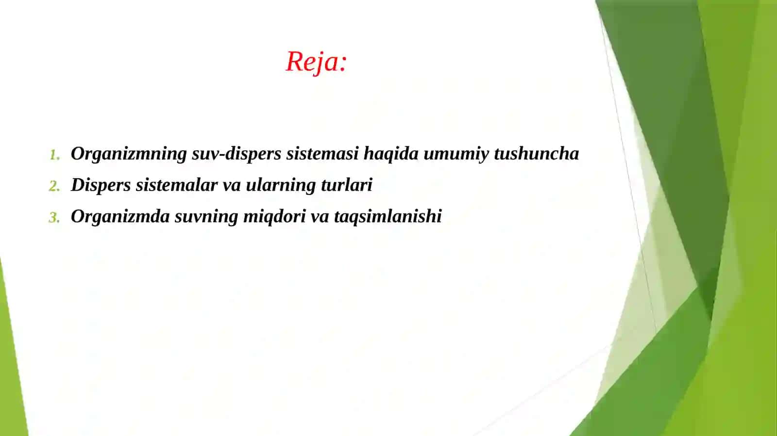 Organizmning suv-dispеrs sistеmasi haqida 2
